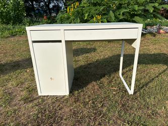 White Desk with Drawers