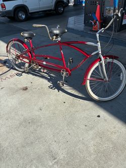 Sun Tandem Cruiser Bicycle Red and Silver
