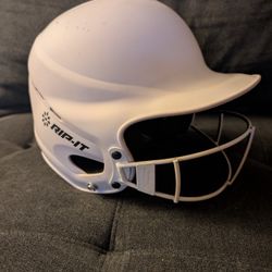 Rip-it Vision Pro Matte Softball Batting Helmet White M/L