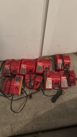 Milwaukee M18 Battery Chargers – Lot of 27 Chargers – Used, Fully Working