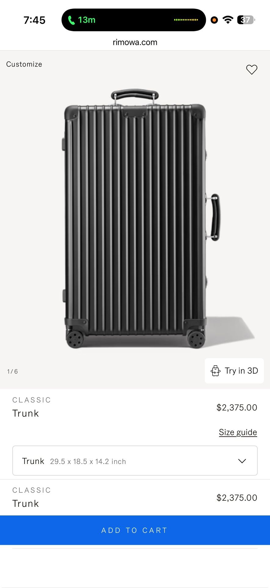 Brand New Rimowa Classic Black