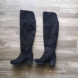 Over The Knee Black Boots 5.5