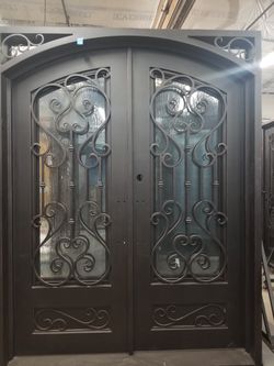 75x96. Iron. Doors. Free. Delivery.