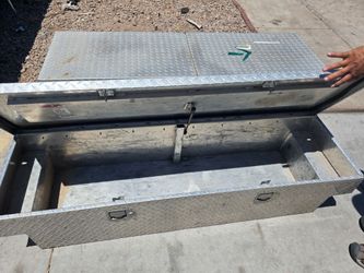 Metal tool box for full-size trucks $25  (smaller one already sold!)