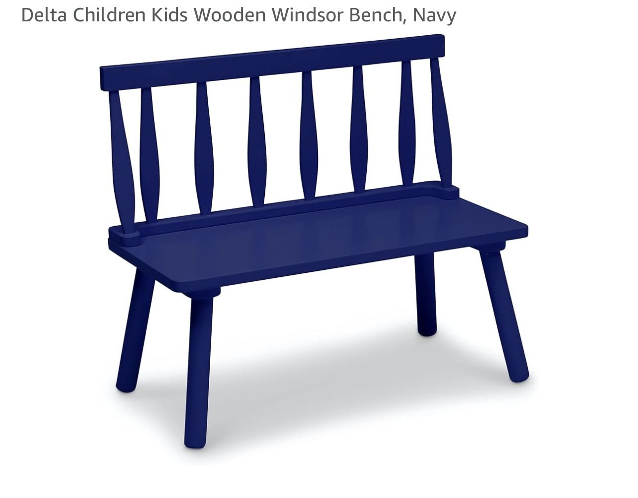 Delta kids wooden Windsor bench - Navy