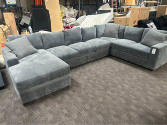 Large comfy slate custom sectional