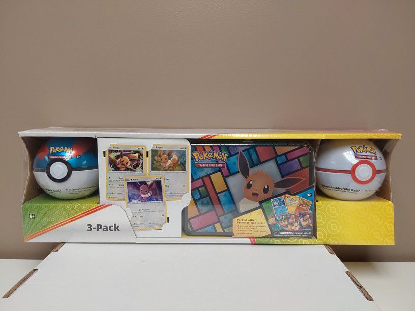 Pokémon 3 Pack Collectors Treasure Chest Gift Set