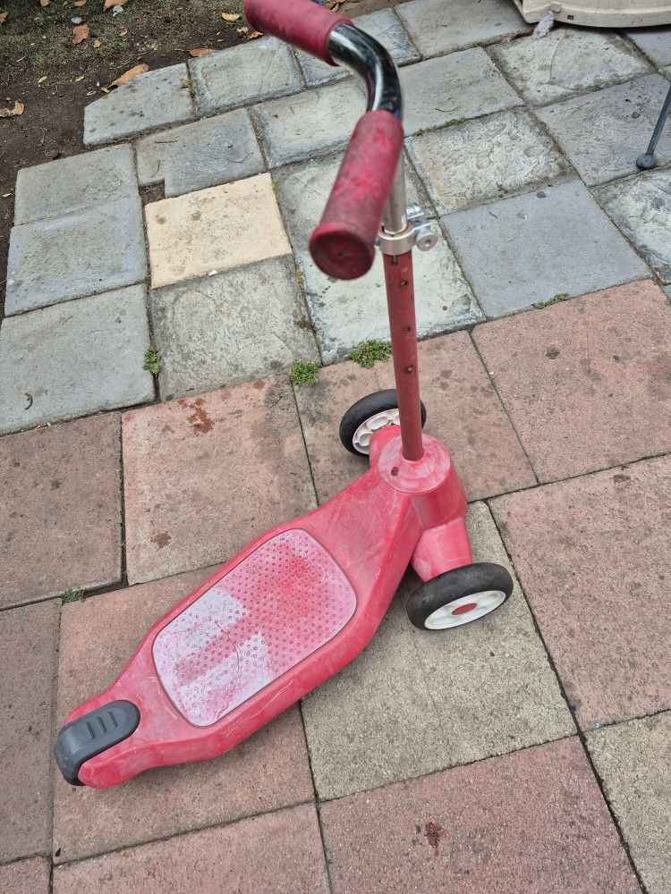 Scooter And Basketball Hoop