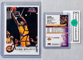 Kobe Bryant Autographed Fleer Focus Basketball Card with COA