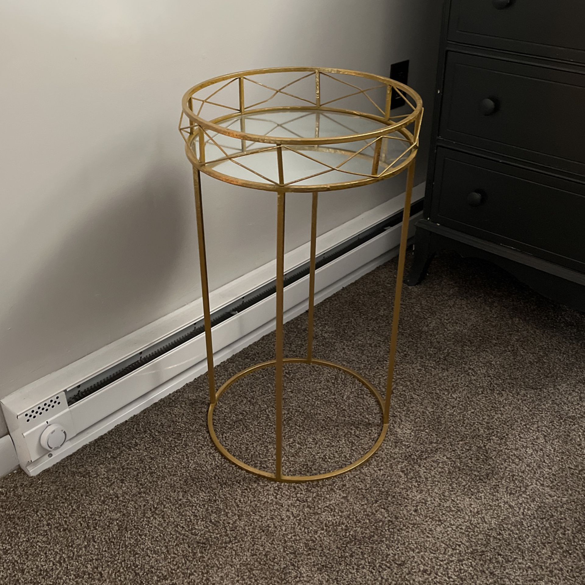 Side Table, Gold Metal
