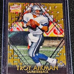 Troy Aikman 1997 Pacific Invincible Missing Puzzle Piece