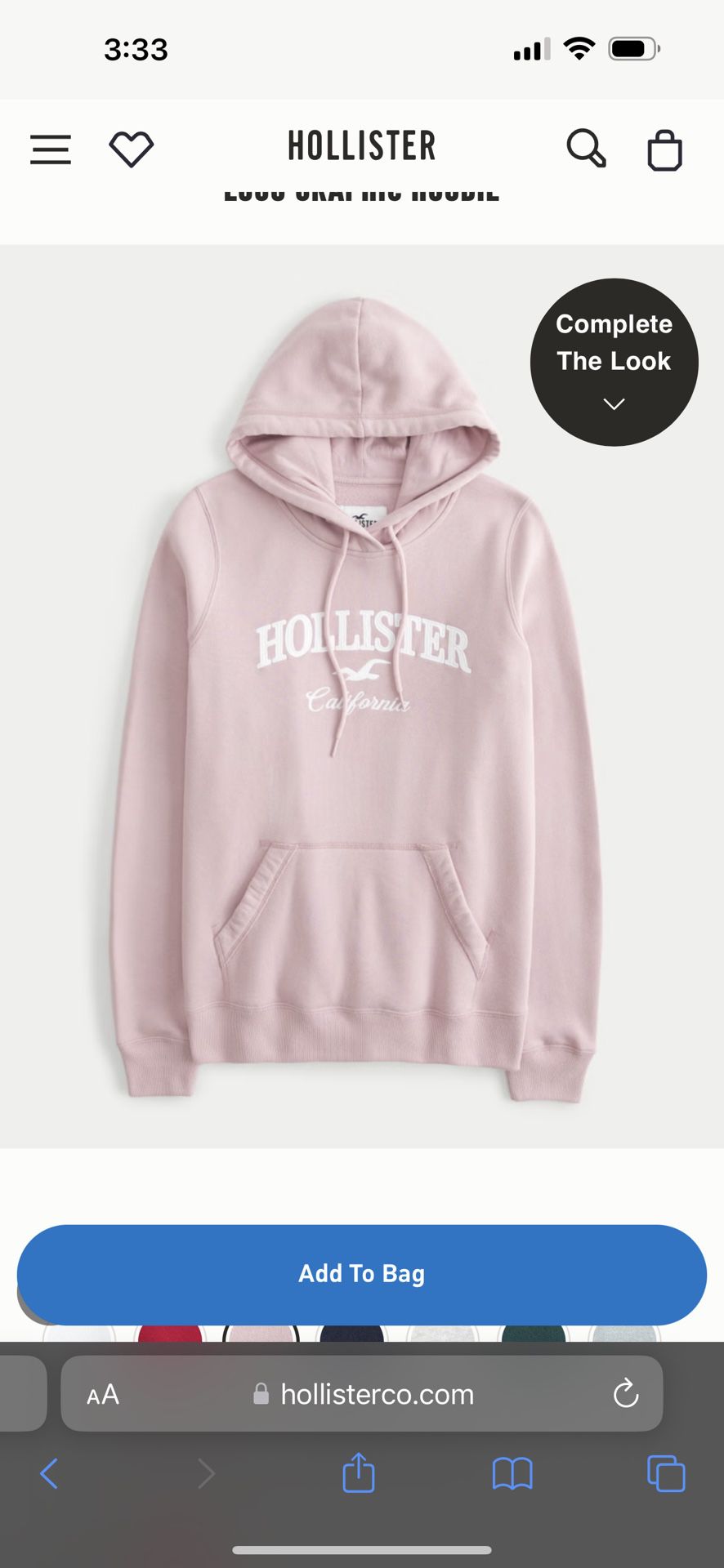 Hollister Pink Hoodie 