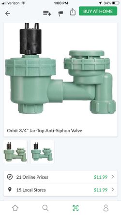 Anti siphon valve