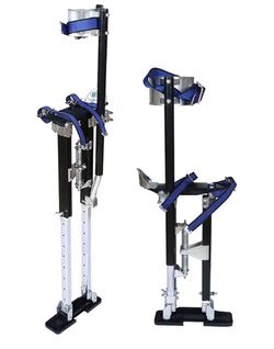 kimllier 24-40 Inch Aluminum Alloy Stilts Adjustable Height Drywall Stilts Black Fit for Work High Above The Ground