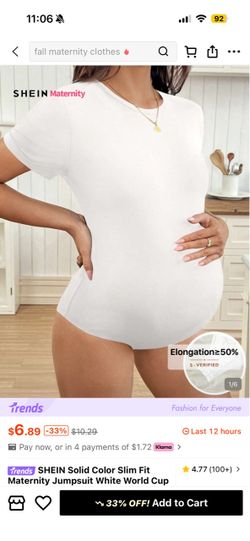 White body jumpsuit maternity