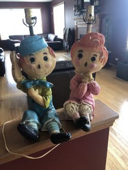 Raggedy Ann and Andy Lamps