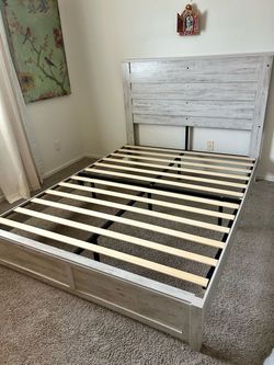 Farmhouse queen bed frame