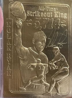 Nolan Ryan 23kt. Gold foil card