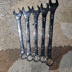 Husky Standard Wrench Set 7/8, 3/4, 11/16, 5/8, 9/16 