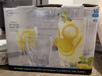 Drinking glass set + 4 ice cream bowl