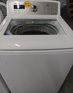 Samsung Top Load Washer – Glass Lid, HE, White – Tested