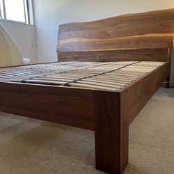 Price Reduced: $2,000 Live Edge Platform Bed (free mattres