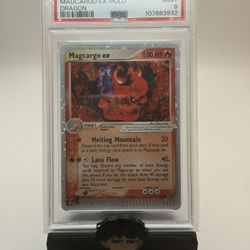 2003 POKEMON EX DRAGON #95 MAGCARGO EX-HOLO PSA 9