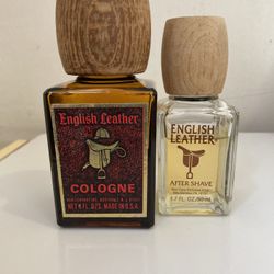 Vintage English Leather Cologne After Shave Set 4 Oz/1.7 Oz