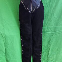 Nasty Gal Sexy Black Side Lace Up Faux Suede Pants Size 4 **New WI Tags**