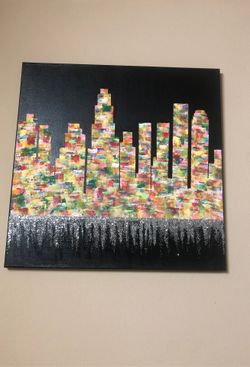LA skyline Acrylic painting