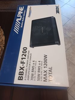 Alpine Amplifier Max 1200 Watts total
