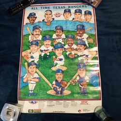 1993 Texas Rangers All Time Rangers Poster