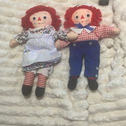 Vintage raggedy, Ann and Andy dolls