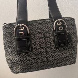 COACH Y2K Soho Pleated Signature Satchel Handbag