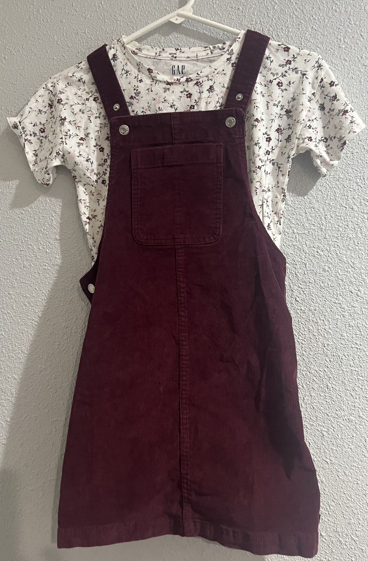Gap Kids Corduroy Jumper Dress in Burgundy Size 10/12