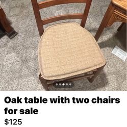 Two Chairs W Cushions ONLY SOLD THE TABLE