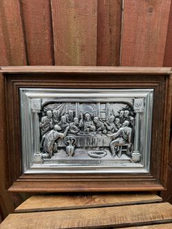 Last Supper Engraving Bas-Relief 