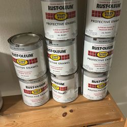 8 Unopened Cans Of Protective Enamel - Gray