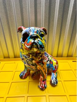Graffiti Pop Art Bulldog Figurine