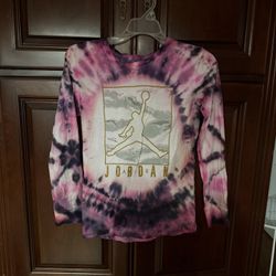 Kids Jordan Lg Sleeve Shirt Tie Dyed Sz 8