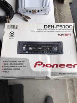 Pioneer am/fm/cd player for a car. 45w x4 ch