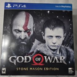 Sony God Of War Stone Mason Edition Statue and BOX Only PS4