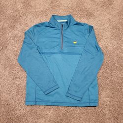 Masters Tech Pullover Small Blue Golf Performance Lightweight Sweatshirt 1/4 Zip
