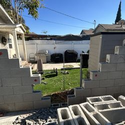 Block Wall Bbq, Concrete 