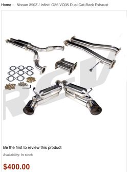 G35 350z aftermarket exhaust