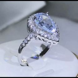 New 18k White Gold Engagement Ring 