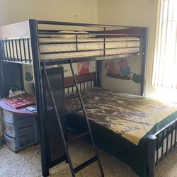 bunk bed with office