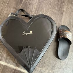 Rare Soupuss goth heart shaped bag 