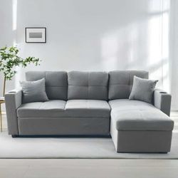 LABOR DAY SALE | GRAY SECTIONAL SOFA BED| JUEGO DE SOFA CAMA 