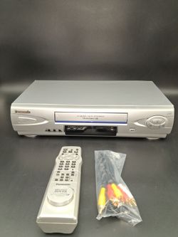 Panasonic VCR with remote and cable.  Works fine!